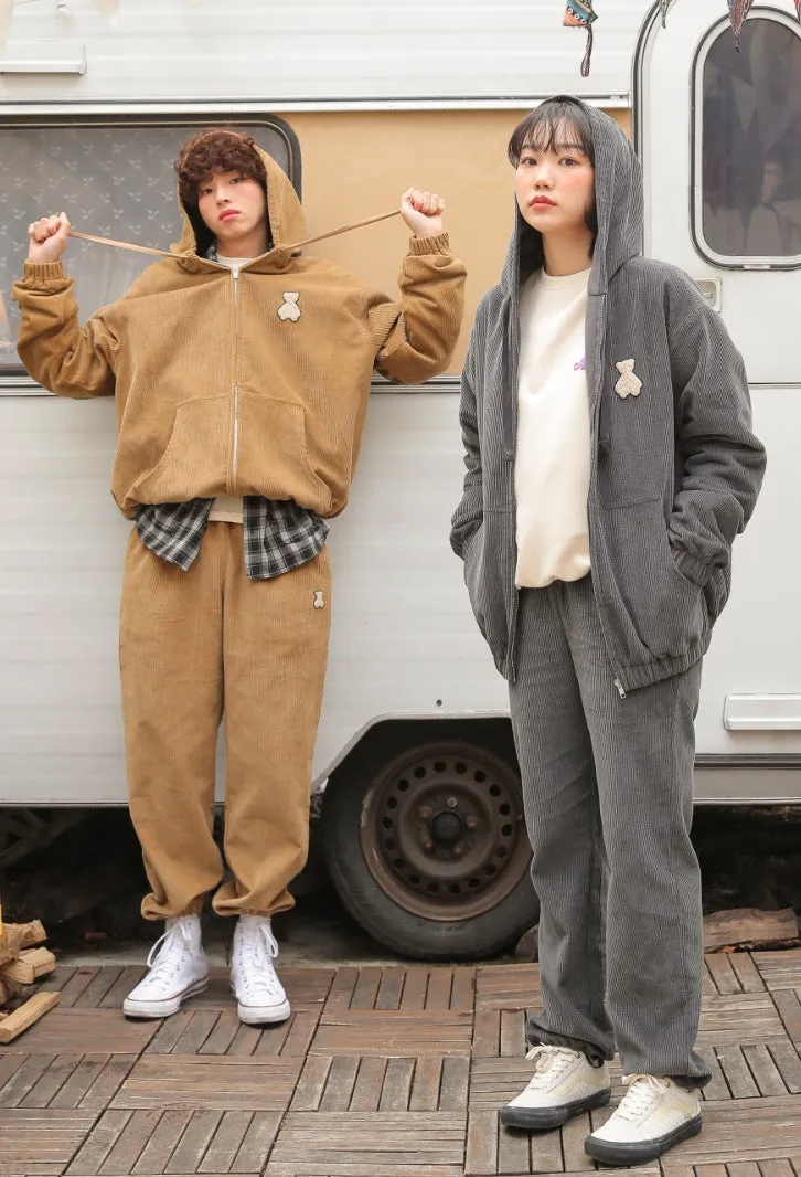 AQO_studiospace(アコスタジオスペース)   AQO BEAR CORDUROY SET UP CHARCOAL