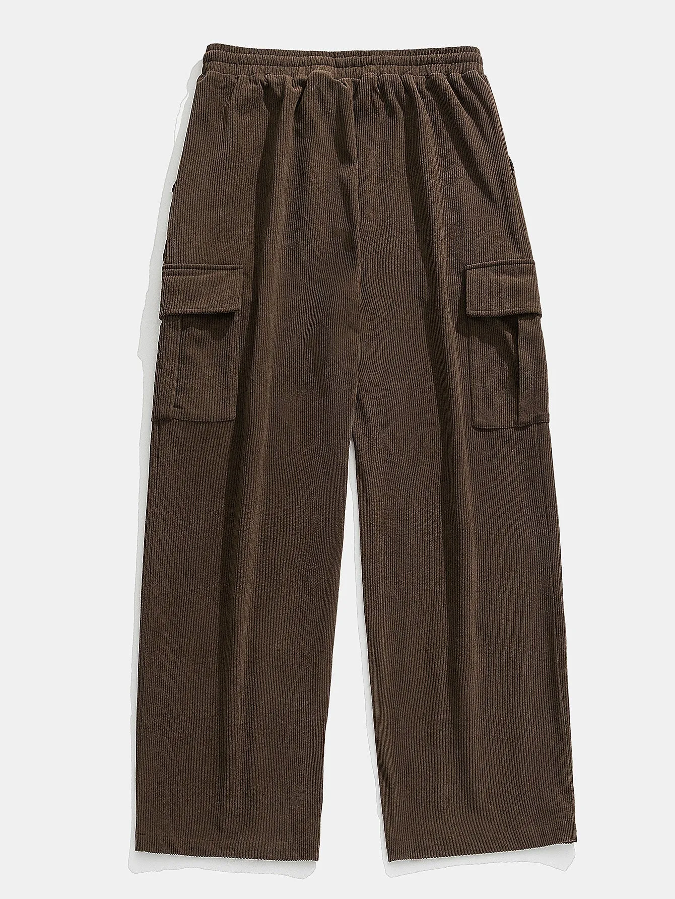 Los Angeles Print Pactchwork Raglan Hoodie & Loose Fit Corduroy Cargo Pants