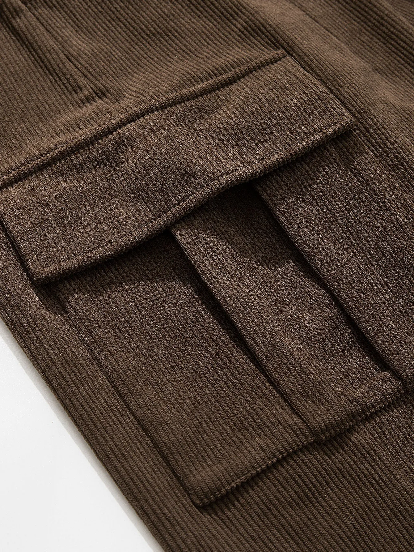 Los Angeles Print Pactchwork Raglan Hoodie & Loose Fit Corduroy Cargo Pants