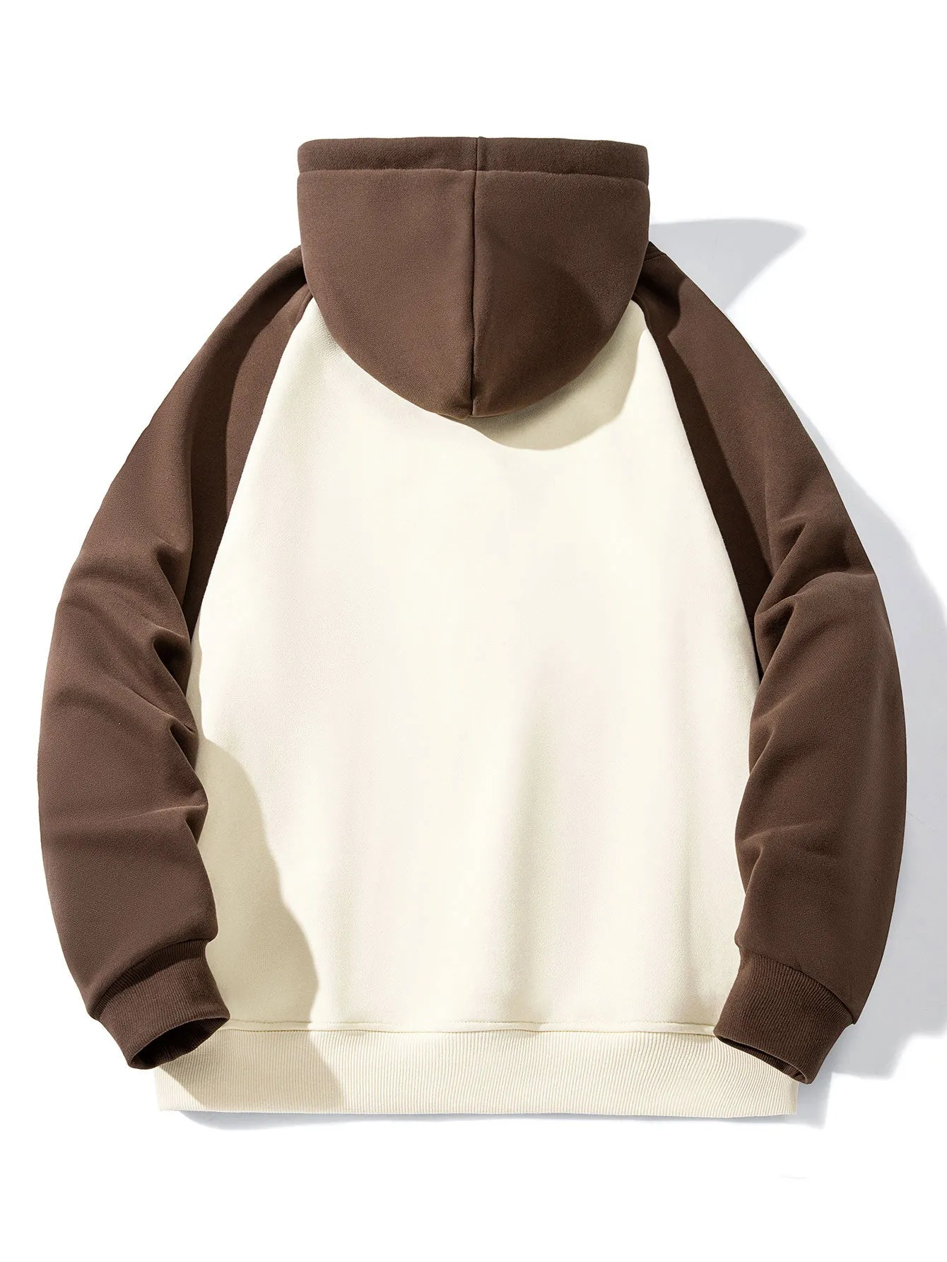 Los Angeles Print Pactchwork Raglan Hoodie & Loose Fit Corduroy Cargo Pants