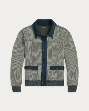 RRL Striped Jacquard-Knit Cardigan