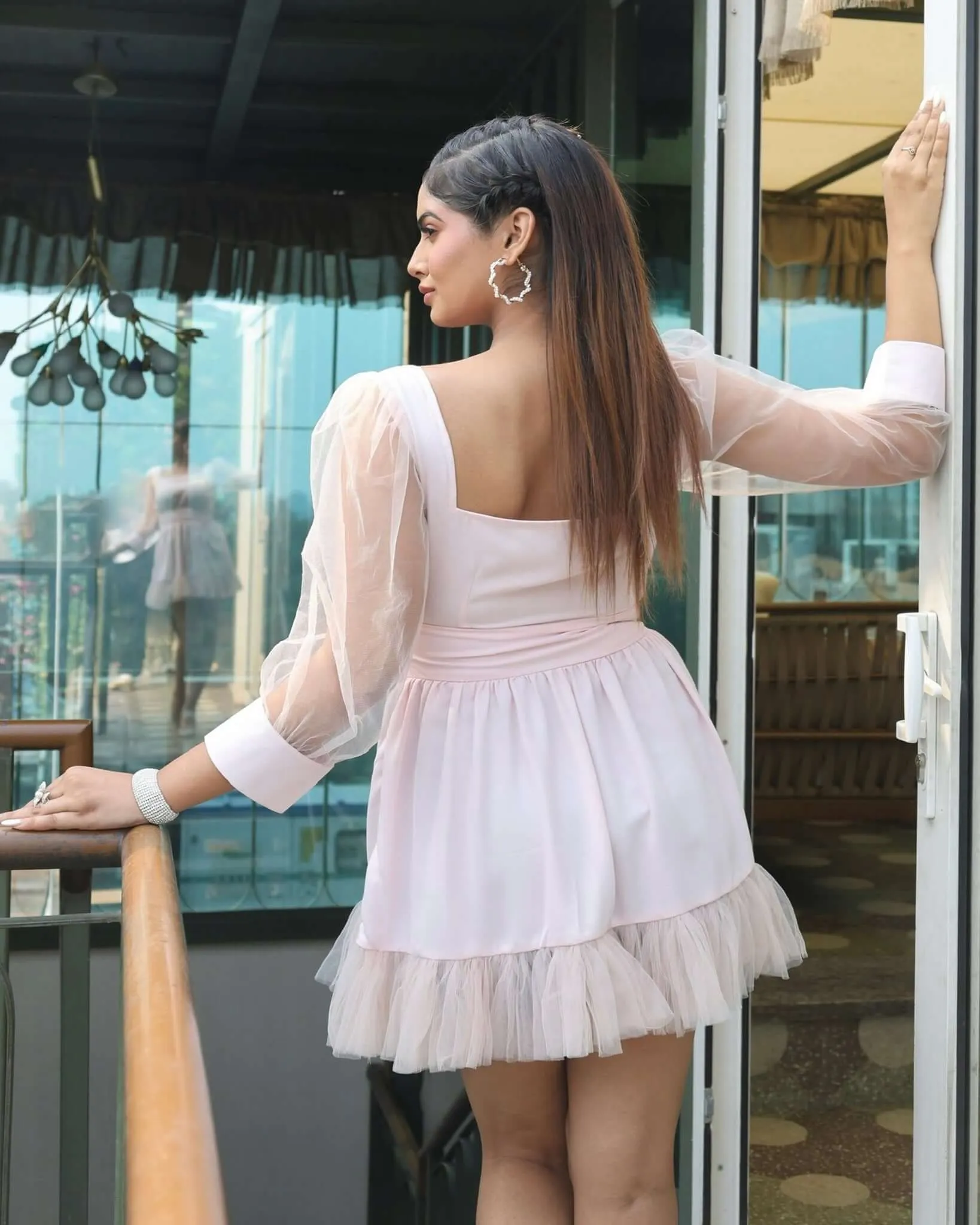 Tulle Ruffle Dress